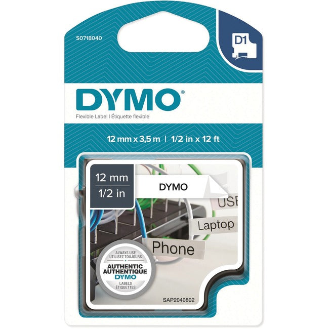 Dymo D1 Flexible Nylontape 12mm S0718040