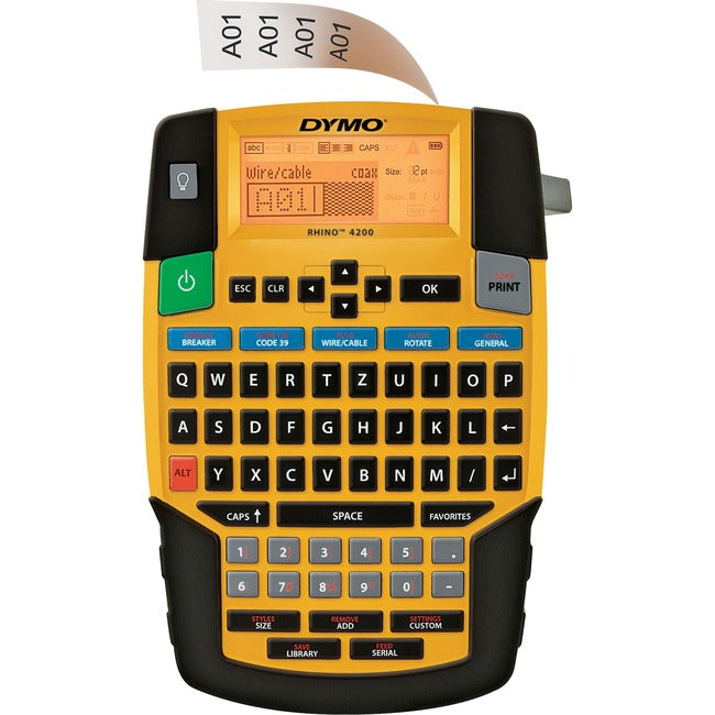 Dymo Rhino 4200 Industrial Labeler. One-Touch Hot Key Shortcuts Helps Get Labeli