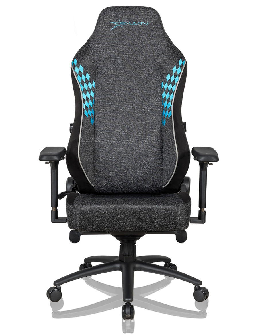 E-WIN Flash XL Size Upgraded Series Soft-Weave Fabric Ergonomic Computer Gaming Office Chair with Pillows-FLJ-XL-REV