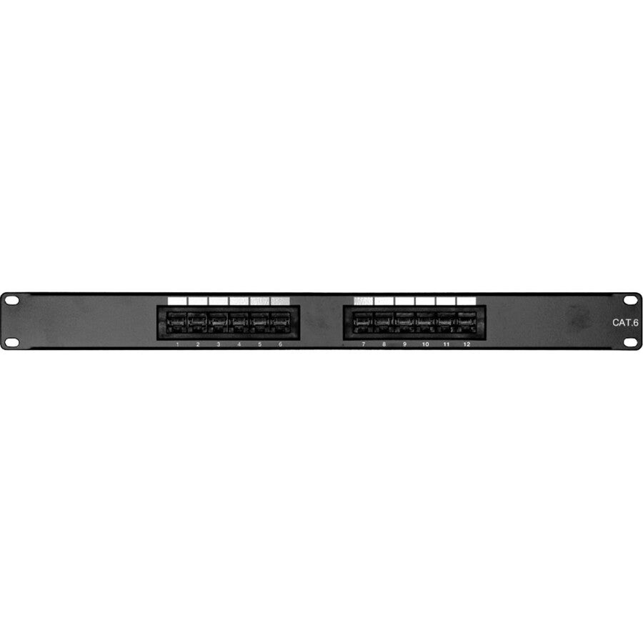 ENET 12 Port Cat6 Patch Panel 1RU Rack Mount