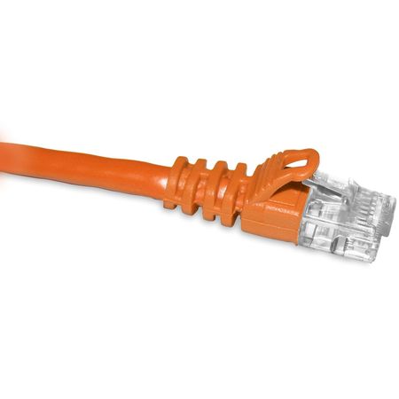 ENET Cat5e Orange 6 Inch Patch Cable with Snagless Molded Boot (UTP) High-Quality Network Patch Cable RJ45 to RJ45 - 6In C5E-OR-6IN-ENC