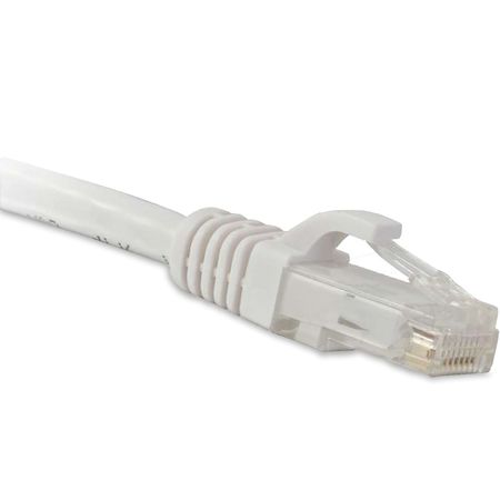 ENET Cat6a White 15 Foot Patch Cable with Snagless Molded Boot (UTP) High-Quality Network Patch Cable RJ45 to RJ45 - 15Ft C6A-WH-15-ENC