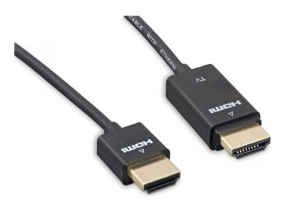 ENET - High Speed - HDMI cable with Ethernet - HDMI male to HDMI male - 3 ft - RedMere Technology - black HDMI2-RM-3F-ENC