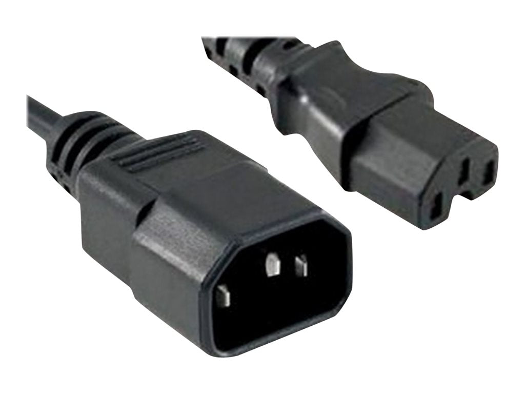 ENET - Power extension cable - IEC 60320 C14 to IEC 60320 C15 - 15 A - 7 ft - black C14C15-7F-ENC