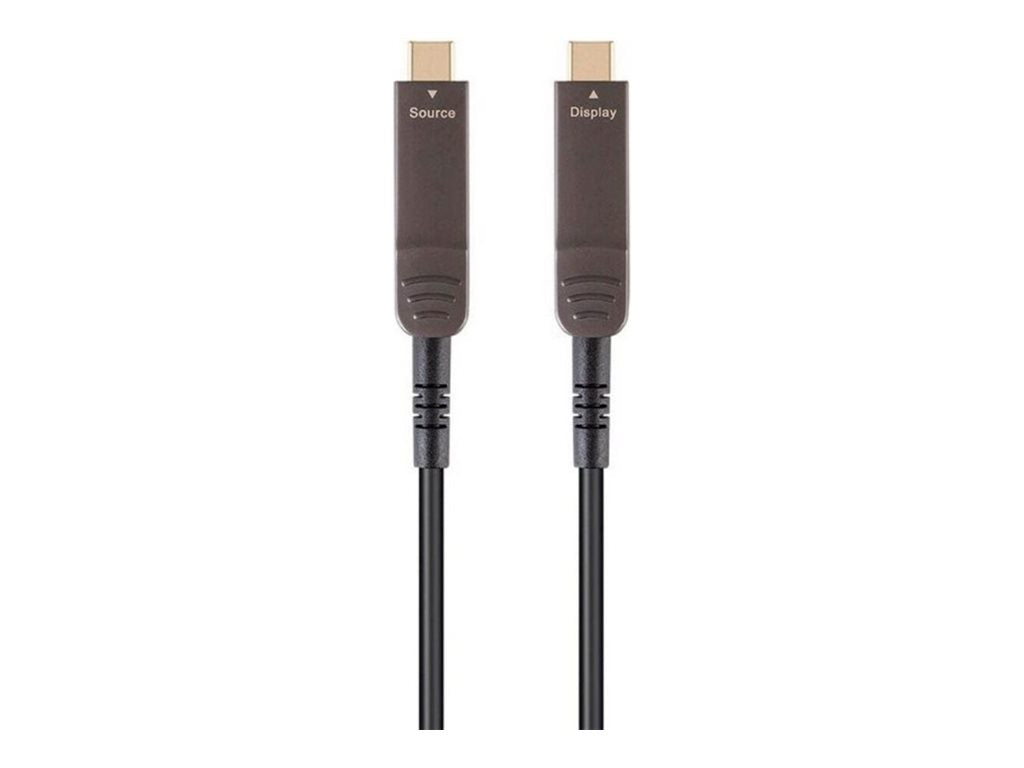 ENET - USB cable - 24 pin USB-C (M) to 24 pin USB-C (M) - USB 3.1 - 50 ft - Active Optical Cable (AOC) - black USB3.1CM2-AOC-50F-ENC