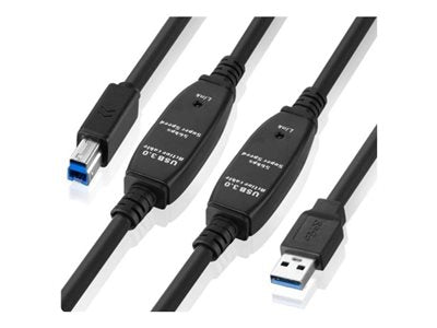 ENET - USB cable - USB Type A (M) to USB Type B (M) - USB 3.0 - 50 ft - black USB3.0MAMB-50F-ENC