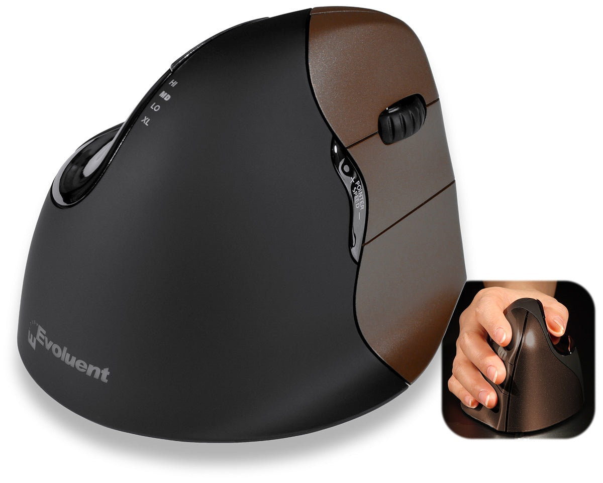 EVOLUENT VERTICALMOUSE 4 - SMALL - RIGHT-HANDED - WIRELESS - 6 BUTTONS - SCROLL