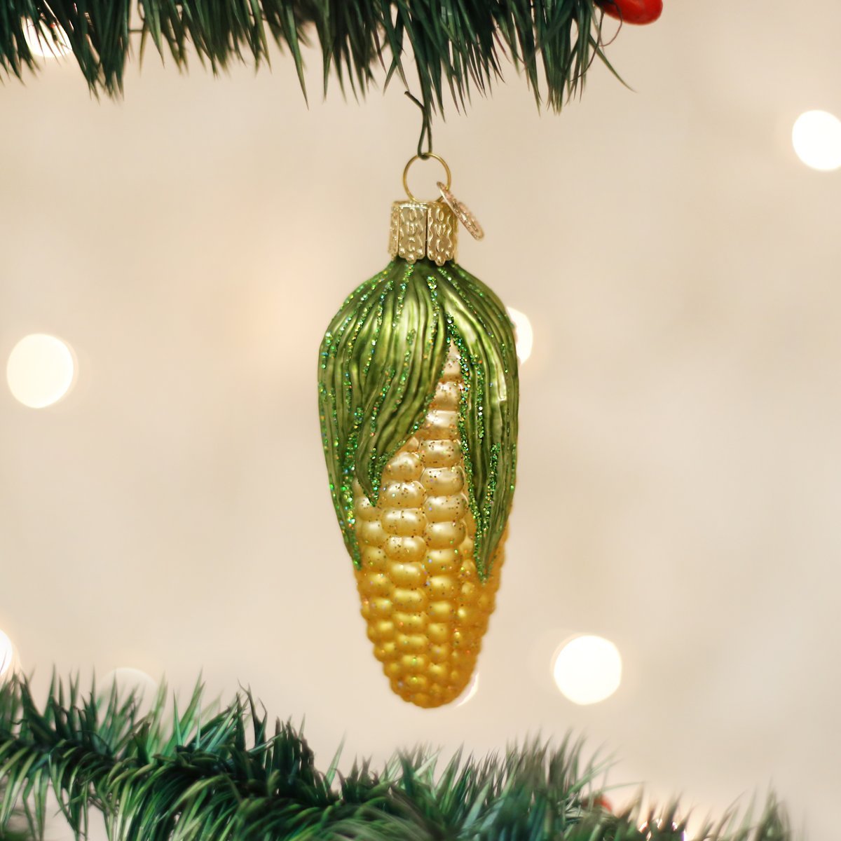 Ear Of Corn Glass Ornament