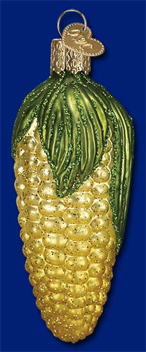 Ear Of Corn Glass Ornament