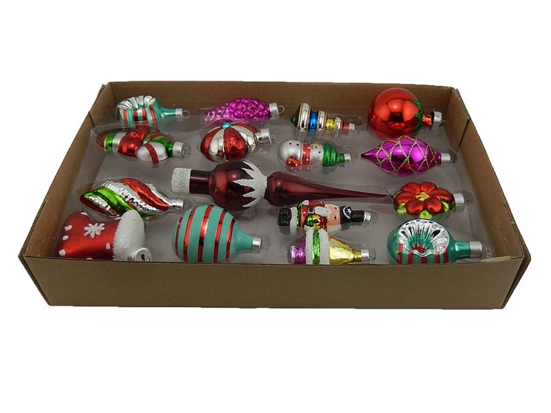 Early Years Miniature Glass Ornament 12 Piece Set
