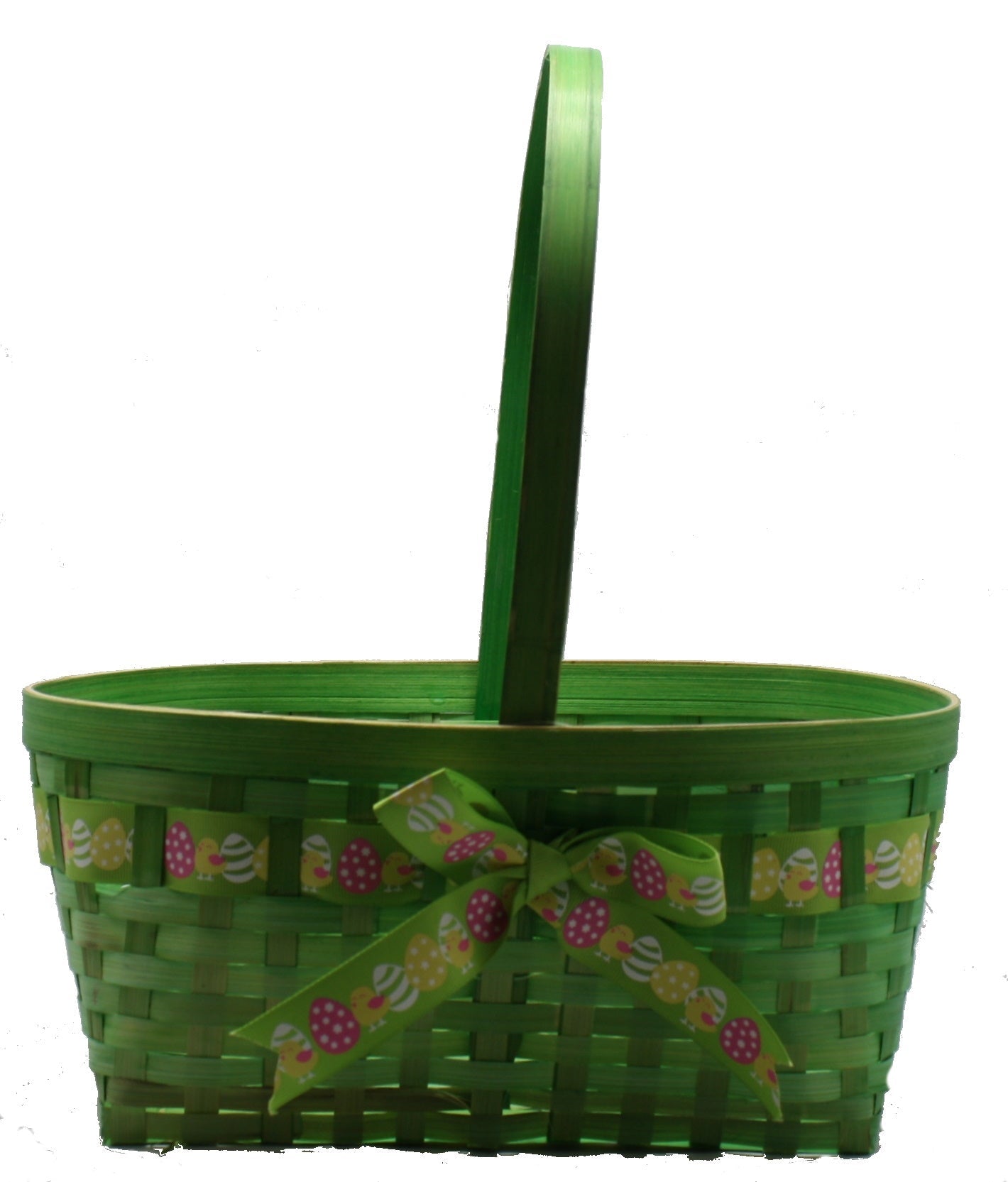 Easter Oval Bamboo Baskets - Large Green