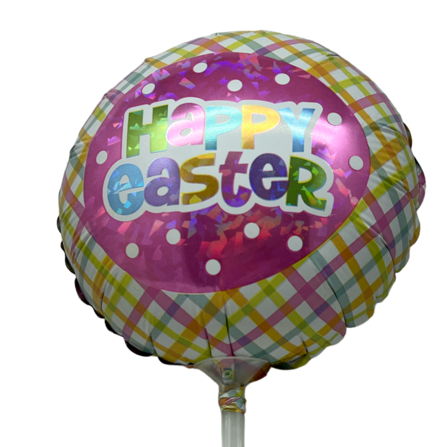 Easter Pre-Inflated - Happy Easter Plaid Balloon