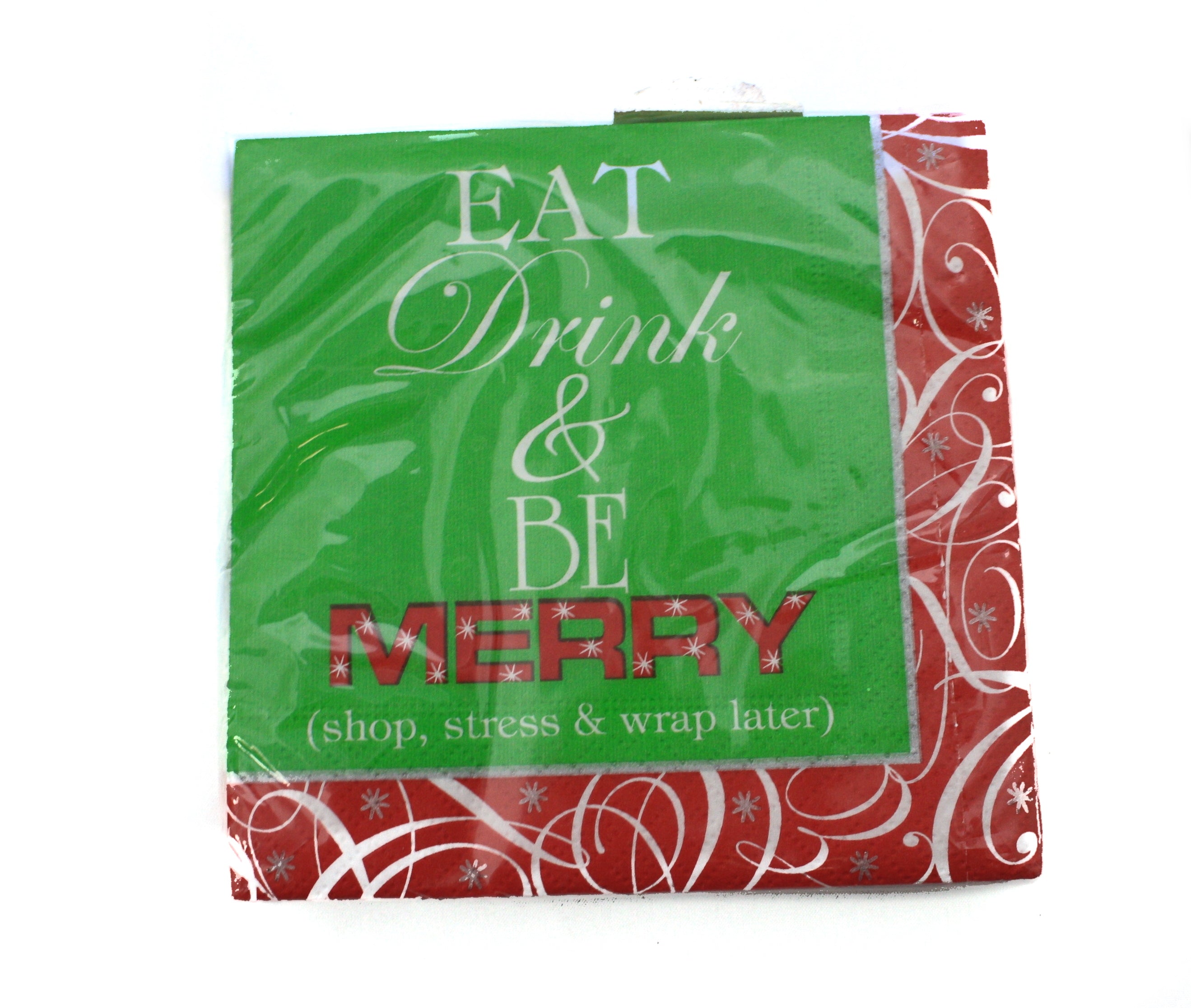 Eat Drink And Be Merry Cocktail Napkin