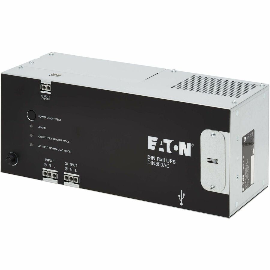 Eaton 850VA 510W 120V AC DIN Rail Industrial UPS - Hardwire Input/Output - 12 x NEMA