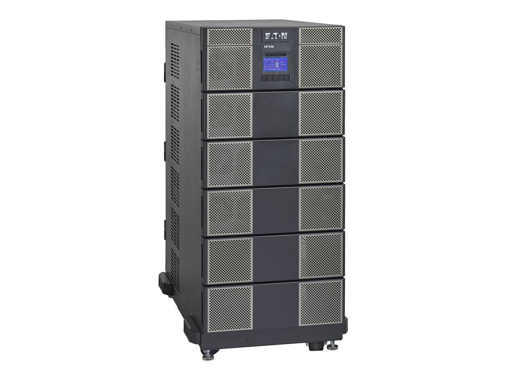 Eaton 9PXM 12-slot cabinet - Power array cabinet (rack-mountable / external) - output connectors: 16 - 21U - black, silver - 9PXM12HHBBB