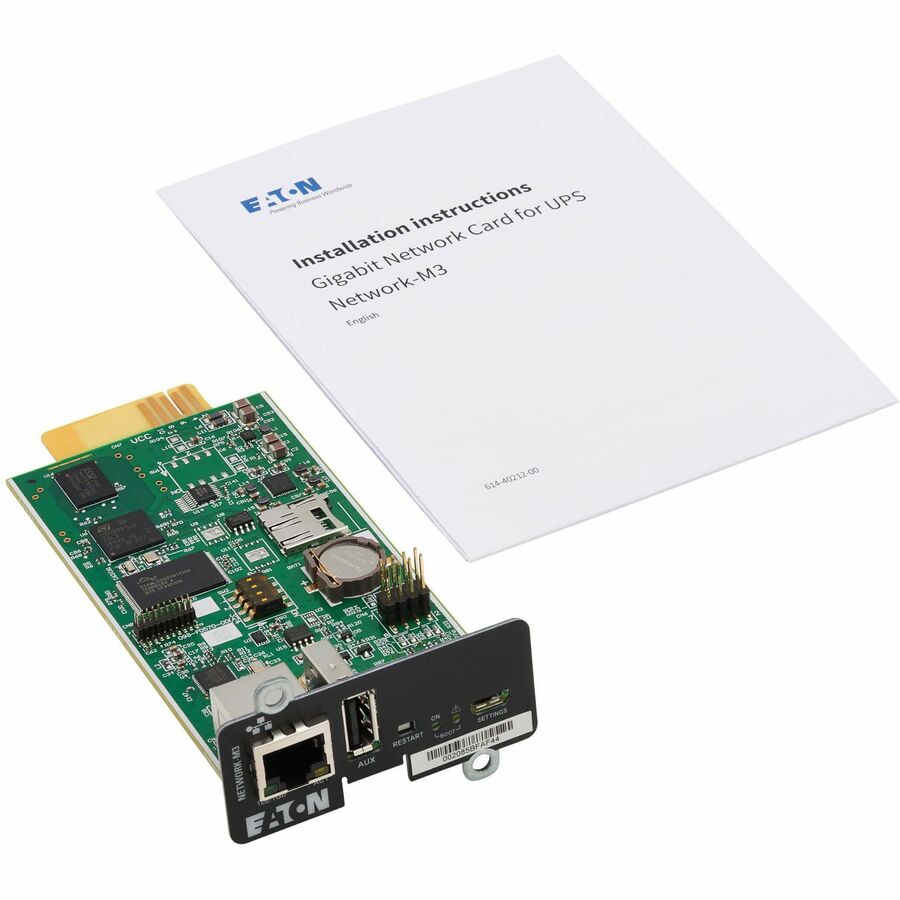 Eaton Cybersecure Gigabit NETWORK-M3 Card for UPS and PDU, UL 2900-1 and IEC 62443-4-2