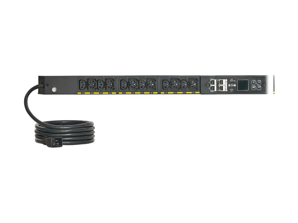 Eaton G4 Single-Phase Managed Rack PDU G4, 100-240V, 24 Outlets, 16A, 3.8kW, C20/L6-20 Input, 10 ft. Cord, 0U Vertical - Power EVMAL620A