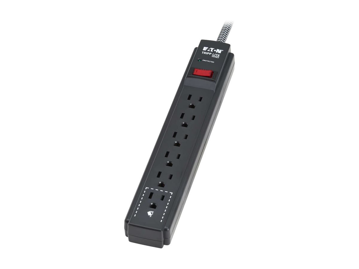 Eaton Protect It 6-Outlet Surge Protector 1500 Joules for Home & Office