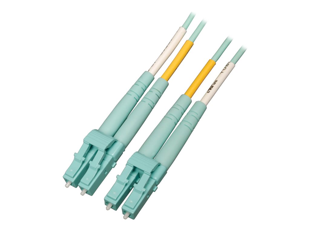 Eaton Tripp Lite Series 10Gb/40Gb/100Gb Duplex Multimode 50/125 OM4 LSZH Fiber Patch Cable (LC/LC), Aqua, 4 m - Patch cable - N820-04M-OM4