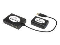 Eaton Tripp Lite Series 4-Port USB 2.0 USB over Cat5 Hub with 3 local Ports and 1 Remote Port, TAA U224-1R4-R