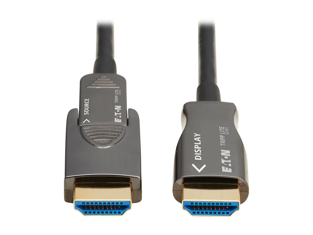 Eaton Tripp Lite Series 8K HDMI Fiber Active Optical Cable (AOC) - 8K UHD @ 60 Hz, HDR, Detachable Connector, M/M, Black, 20 P568FM-20M-8K6