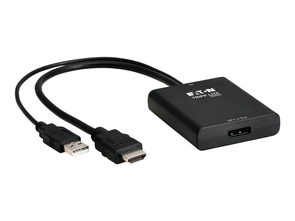 Eaton Tripp Lite Series 8K HDMI to DisplayPort Active Converter M/F with USB Power 1ft 0.3 m - Adapter cable - HDMI male to DisplayPort P130-06N-DP-8K