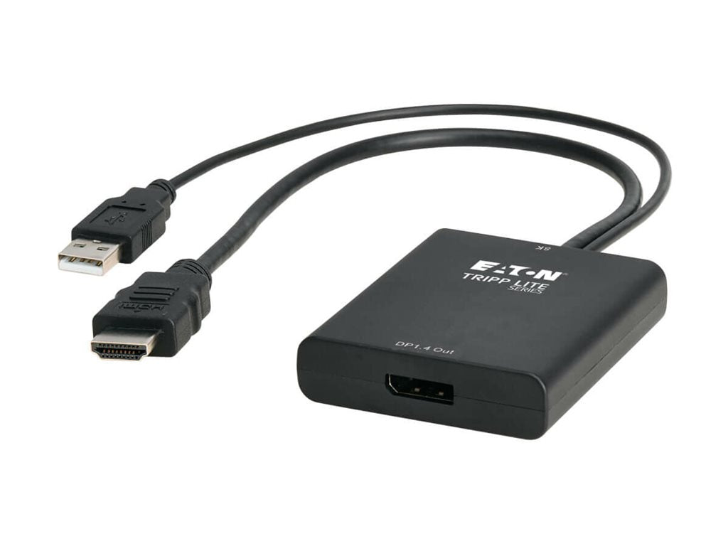 Eaton Tripp Lite Series 8K HDMI to DisplayPort Active Converter M/F with USB Power 1ft 0.3 m - Adapter cable - HDMI male to DisplayPort P130-06N-DP-8K