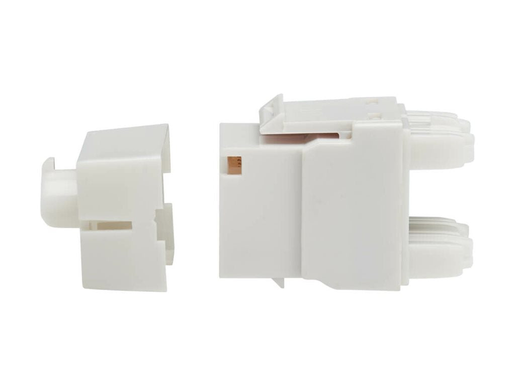 Eaton Tripp Lite Series Cat6 Keystone Jacks, 10 Pack - 4PPoE Compliant, 110/Krone, 568A/B, RJ45 Ethernet, White, TAA - Modular N238-010-WH-6A