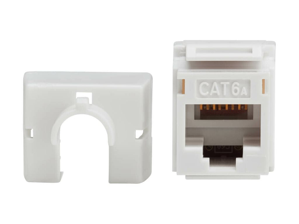 Eaton Tripp Lite Series Cat6 Keystone Jacks, 10 Pack - 4PPoE Compliant, 110/Krone, 568A/B, RJ45 Ethernet, White, TAA - Modular N238-010-WH-6A