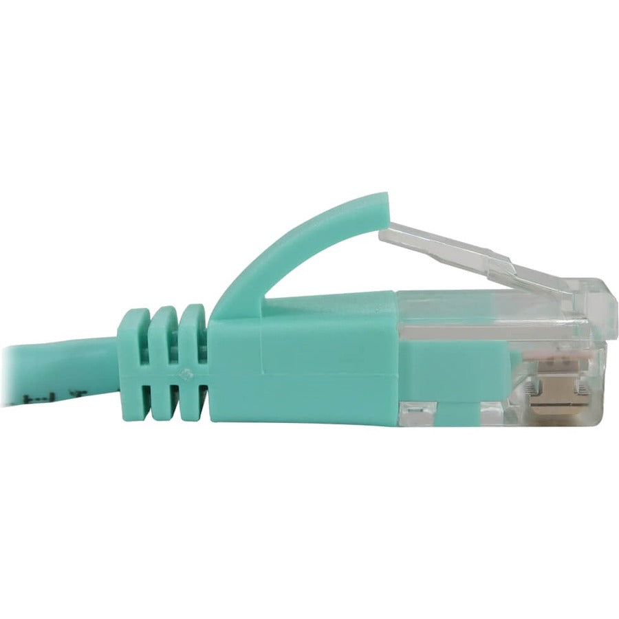 Eaton Tripp Lite Series Cat6a 10G Snagless Molded Slim UTP Ethernet Cable (RJ45 M/M), PoE, Aqua, 2 ft. (0.6 m) N261-S02-AQ
