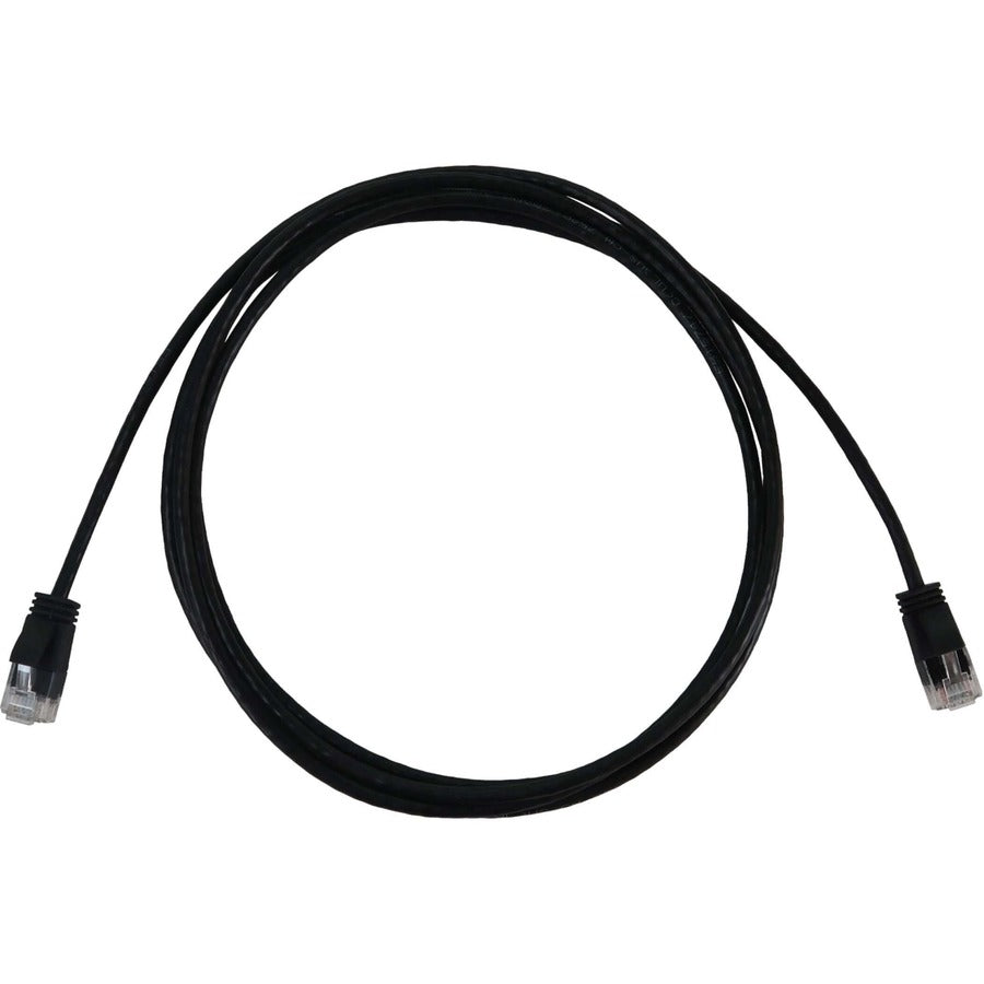 Eaton Tripp Lite Series Cat6a 10G Snagless Molded Slim UTP Ethernet Cable (RJ45 M/M), PoE, Black, 6 in. (15 cm) N261-S6N-BK