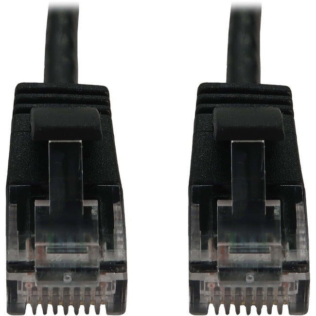 Eaton Tripp Lite Series Cat6a 10G Snagless Molded Slim UTP Ethernet Cable (RJ45 M/M), PoE, Black, 6 in. (15 cm) N261-S6N-BK