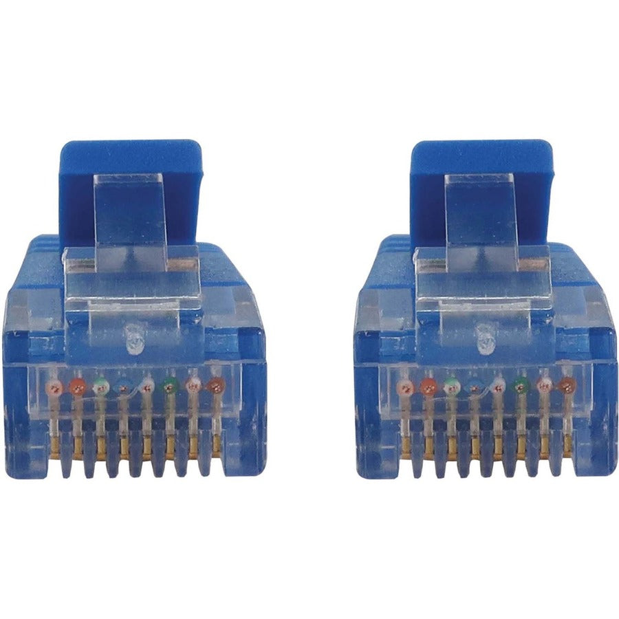 Eaton Tripp Lite Series Cat6a 10G Snagless Molded Slim UTP Ethernet Cable (RJ45 M/M), PoE, Blue, 6 in. (15 cm) N261-S6N-BL