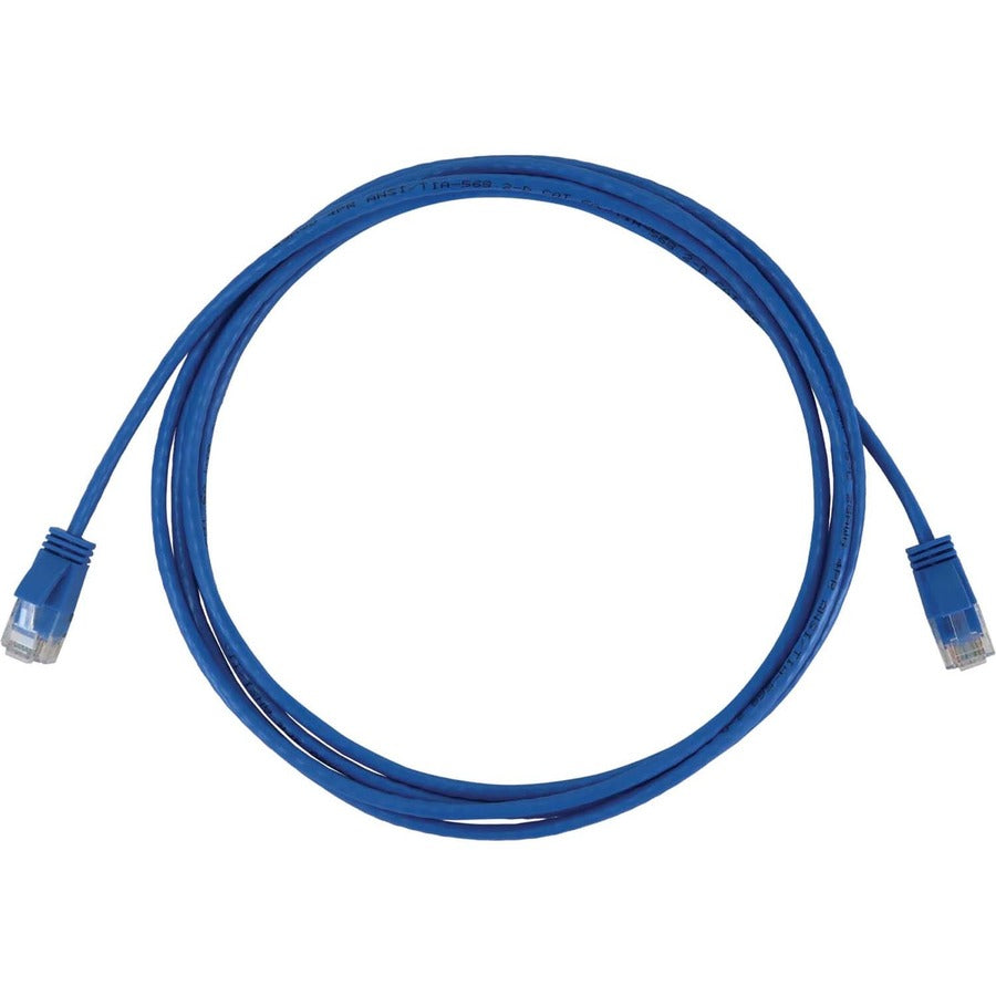 Eaton Tripp Lite Series Cat6a 10G Snagless Molded Slim UTP Ethernet Cable (RJ45 M/M), PoE, Blue, 6 in. (15 cm) N261-S6N-BL