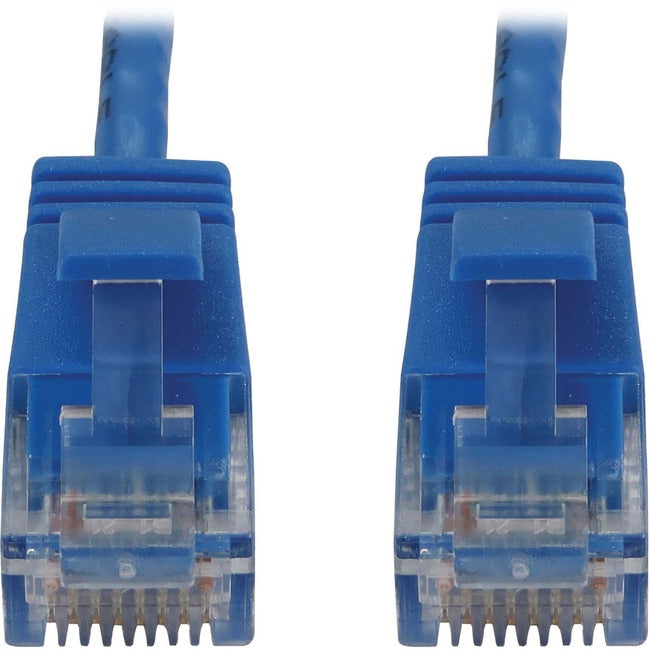 Eaton Tripp Lite Series Cat6a 10G Snagless Molded Slim UTP Ethernet Cable (RJ45 M/M), PoE, Blue, 6 in. (15 cm) N261-S6N-BL