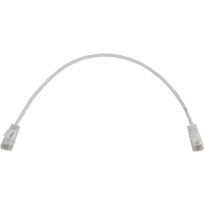 Eaton Tripp Lite Series Cat6a 10G Snagless Molded Slim UTP Ethernet Cable (RJ45 M/M), PoE, White, 1 ft. (0.3 m) N261-S01-WH