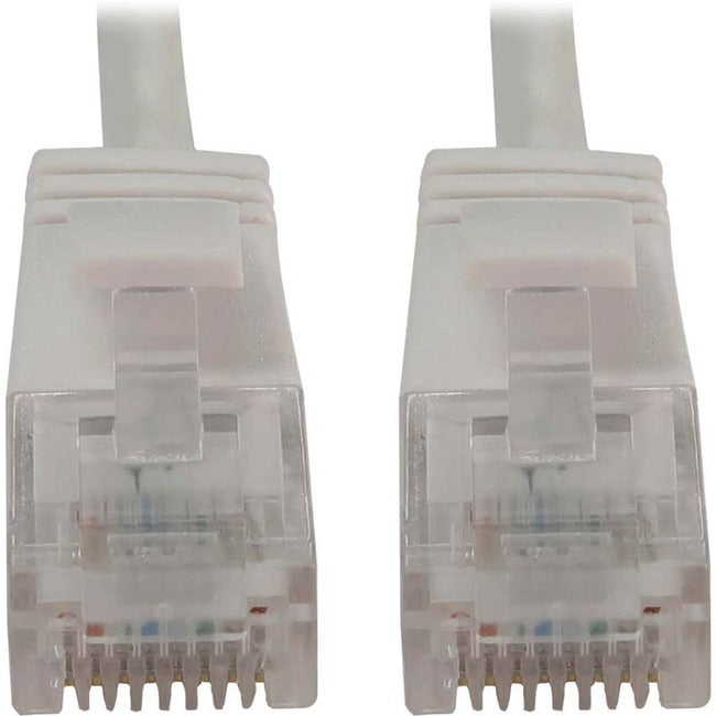 Eaton Tripp Lite Series Cat6a 10G Snagless Molded Slim UTP Ethernet Cable (RJ45 M/M), PoE, White, 10 ft. (3.1 m) N261-S10-WH