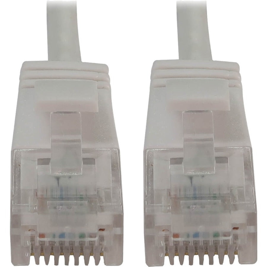Eaton Tripp Lite Series Cat6a 10G Snagless Molded Slim UTP Ethernet Cable (RJ45 M/M), PoE, White, 2 ft. (0.6 m) N261-S02-WH