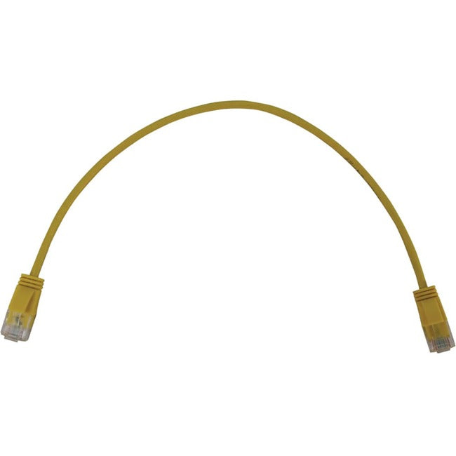 Eaton Tripp Lite Series Cat6a 10G Snagless Molded Slim UTP Ethernet Cable (RJ45 M/M), PoE, Yellow, 1 ft. (0.3 m) N261-S01-YW