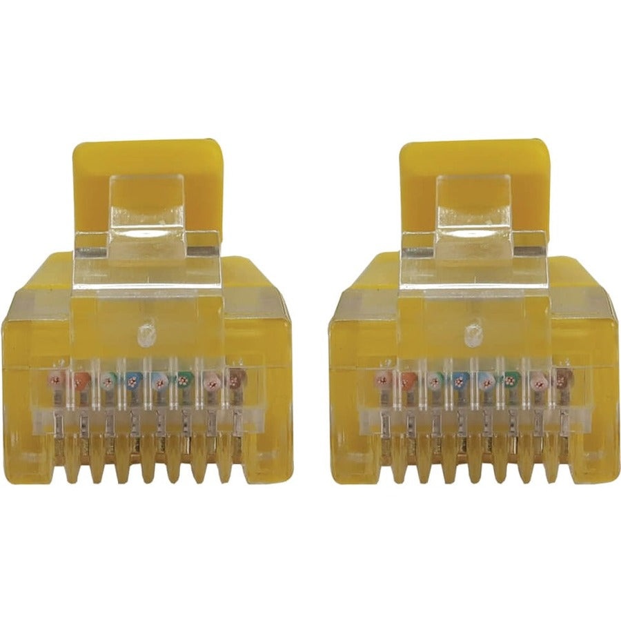Eaton Tripp Lite Series Cat6a 10G Snagless Molded Slim UTP Ethernet Cable (RJ45 M/M), PoE, Yellow, 2 ft. (0.6 m) N261-S02-YW