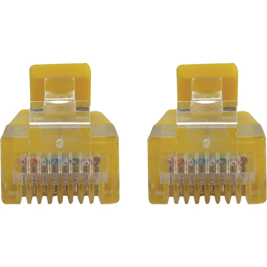Eaton Tripp Lite Series Cat6a 10G Snagless Molded Slim UTP Ethernet Cable (RJ45 M/M), PoE, Yellow, 25 ft. (7.6 m) N261-S25-YW