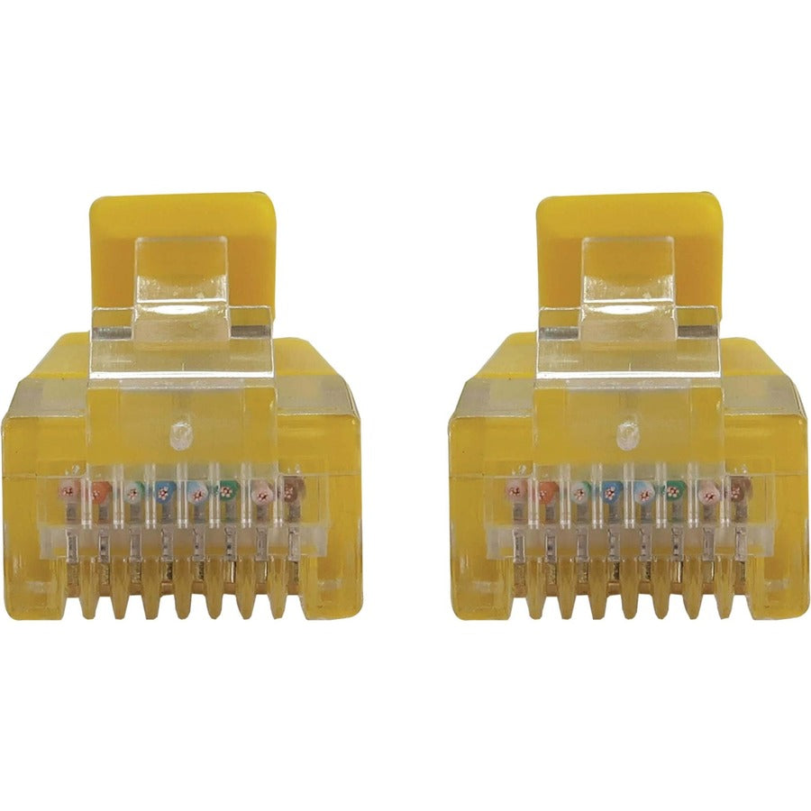 Eaton Tripp Lite Series Cat6a 10G Snagless Molded Slim UTP Ethernet Cable (RJ45 M/M), PoE, Yellow, 3 ft. (0.9 m) N261-S03-YW