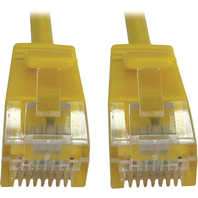 Eaton Tripp Lite Series Cat6a 10G Snagless Molded Slim UTP Ethernet Cable (RJ45 M/M), PoE, Yellow, 6 ft. (1.8 m) N261-S06-YW