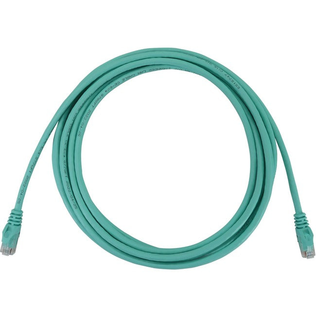 Eaton Tripp Lite Series Cat6a 10G Snagless Molded UTP Ethernet Cable (RJ45 M/M), PoE, Aqua, 15 ft. (4.6 m) N261-015-AQ