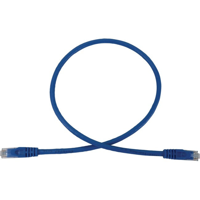 Eaton Tripp Lite Series Cat6a 10G Snagless Molded UTP Ethernet Cable (RJ45 M/M), PoE, Blue, 2 ft. (0.6 m) N261-002-BL