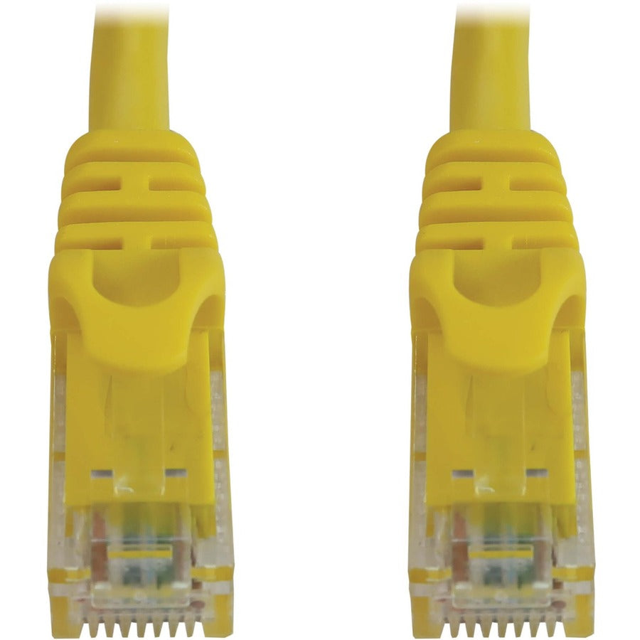 Eaton Tripp Lite Series Cat6a 10G Snagless Molded UTP Ethernet Cable (RJ45 M/M), PoE, Yellow, 1 ft. (0.3 m) N261-001-YW