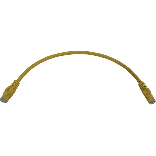 Eaton Tripp Lite Series Cat6a 10G Snagless Molded UTP Ethernet Cable (RJ45 M/M), PoE, Yellow, 1 ft. (0.3 m) N261-001-YW