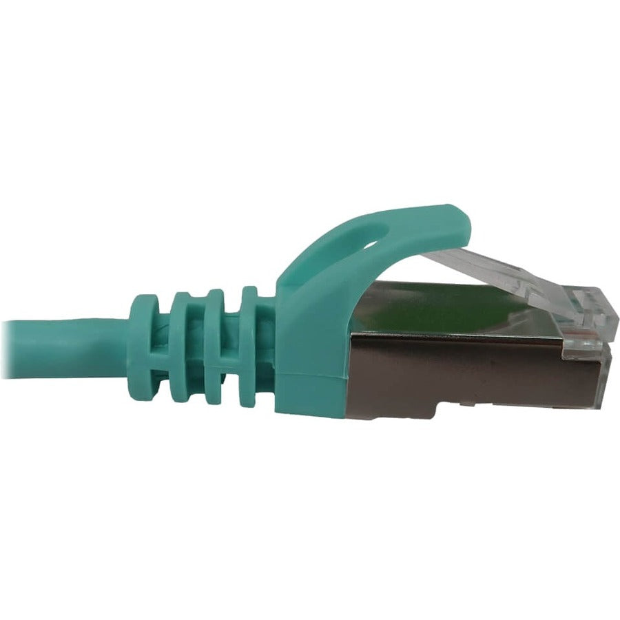 Eaton Tripp Lite Series Cat6a 10G Snagless Shielded Slim STP Ethernet Cable (RJ45 M/M), PoE, Aqua, 6 ft. (1.8 m) N262-S06-AQ