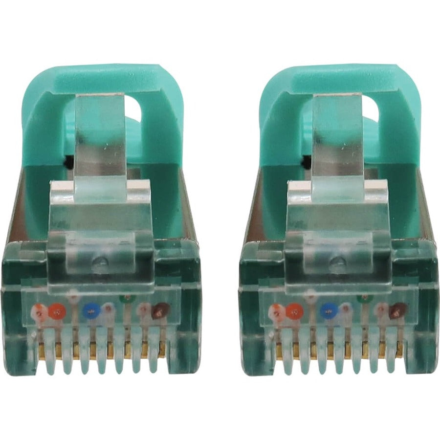 Eaton Tripp Lite Series Cat6a 10G Snagless Shielded Slim STP Ethernet Cable (RJ45 M/M), PoE, Aqua, 6 ft. (1.8 m) N262-S06-AQ