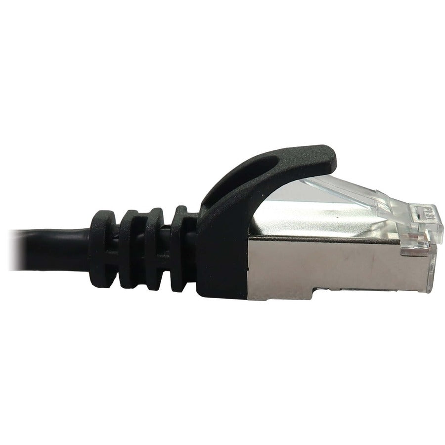 Eaton Tripp Lite Series Cat6a 10G Snagless Shielded Slim STP Ethernet Cable (RJ45 M/M), PoE, Black, 1 ft. (0.3 m) N262-S01-BK